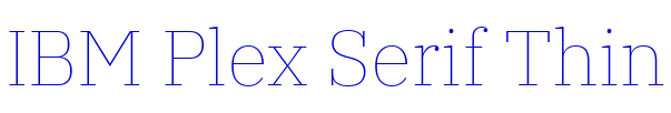IBM Plex Serif Thin шрифт